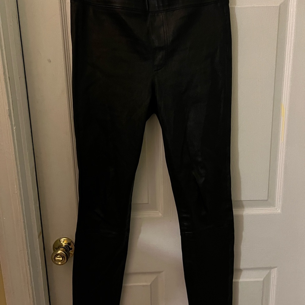 HELMUT Lang lamb skin black skinny sz 8